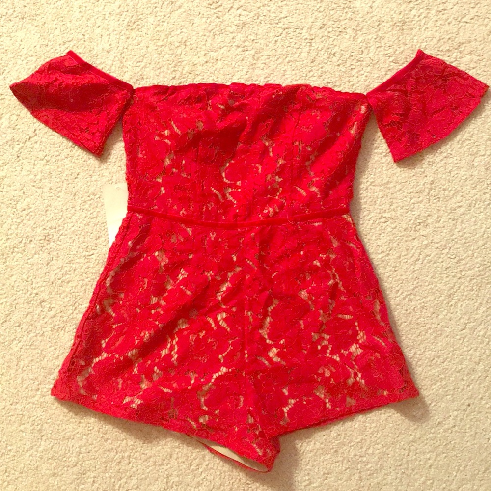 Gorgeous lacy red romper